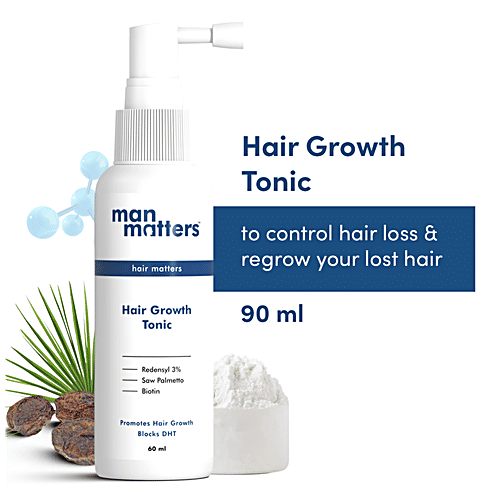 Man Matters 3% Redensyl Hair Growth Tonic With Biotin & Saw Palmetto | 60ml, 60Ml