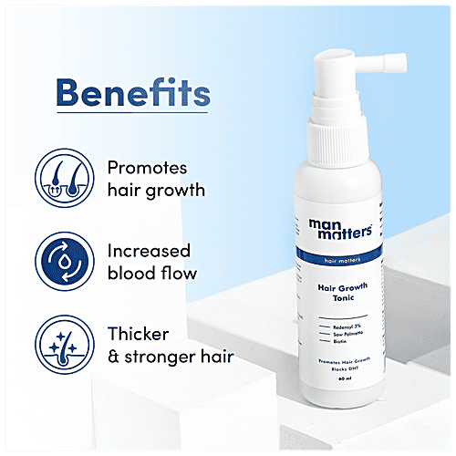 Man Matters 3% Redensyl Hair Growth Tonic With Biotin & Saw Palmetto | 60ml, 60Ml