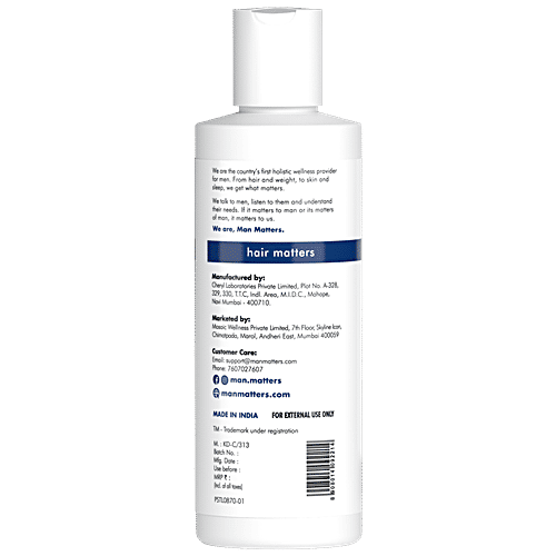 Man Matters Anti Dandruff Shampoo With Tea Tree - 1% Ketoconazole , Reduces Inflammation, Itchy Scalp, 100 ml  