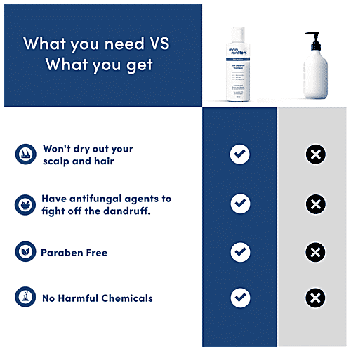 Man Matters Anti Dandruff Shampoo With Tea Tree - 1% Ketoconazole , Reduces Inflammation, Itchy Scalp, 100 ml  