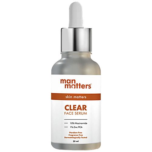 Buy Man Matters CLEAR Face Serum Reduces Dark Spots, Acne, For Smooth, Supple Looking Skin