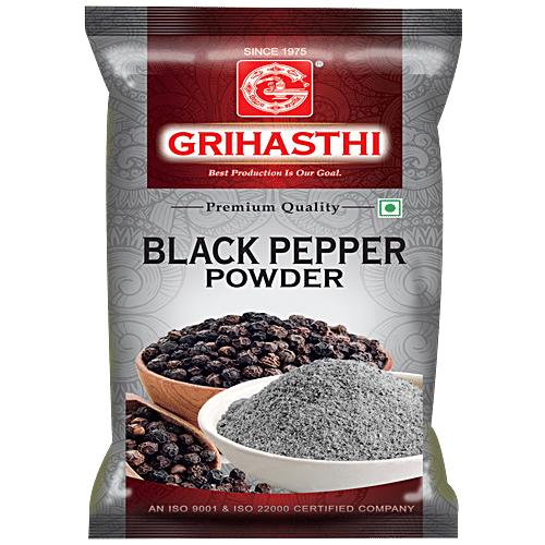 Buy Grihasthi Golki/Black Pepper Powder Premium, Natural & Pure, No Preservatives Online at