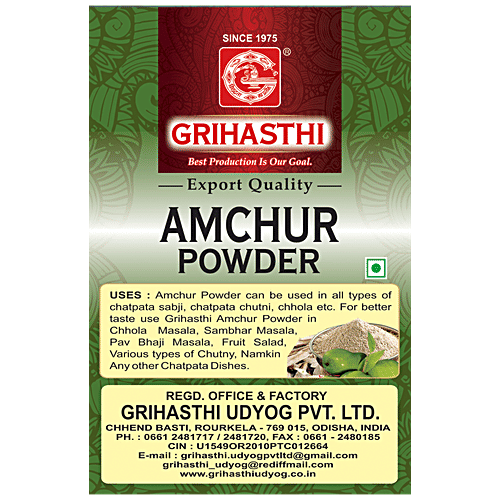 Grihasthi Amchur/Dry Mango Powder - Premium, Natural & Pure, No Preservatives, 50 g  