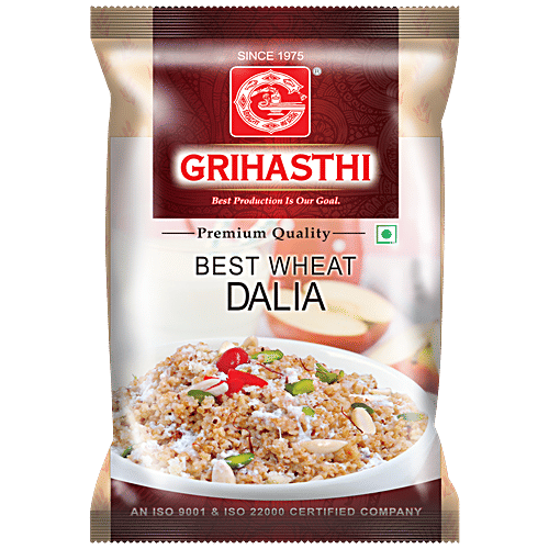 Grihasthi Wheat Dalia - Premium, Natural, Rich In Protein & Fibre, No Preservatives, 200 g  