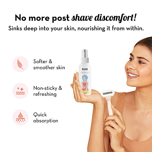 Plush Natural After Shave Gel For Women With Aloe Vera - Free From Sulphates & Parabens, 100 g  