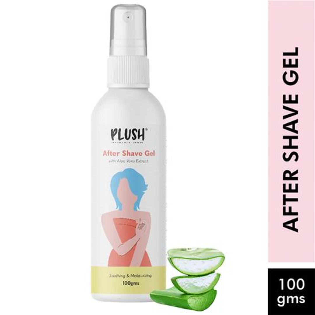 Plush Natural After Shave Gel For Women With Aloe Vera - Free From Sulphates & Parabens, 100 g 