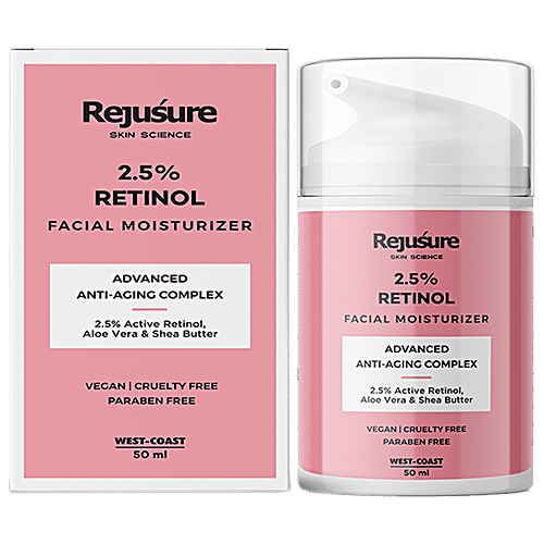Buy Rejusure Retinol Facial Moisturiser AntiAging Complex, Tones