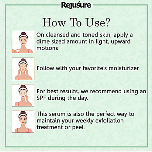 Rejusure Glycolic Acid Serum - Advanced Skin Brightening Formula, 30 ml  