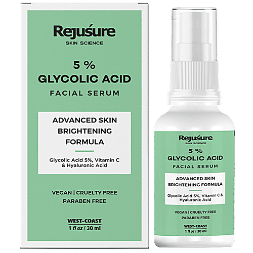 Rejusure Glycolic Acid Serum - Advanced Skin Brightening Formula, 30 ml  