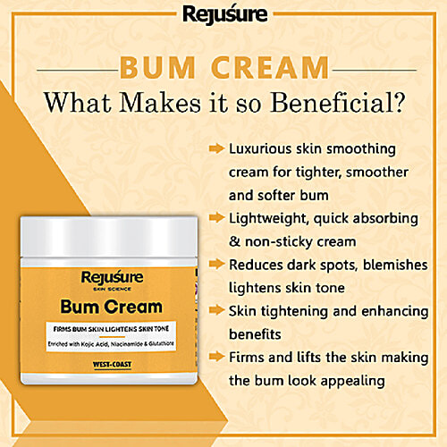 Buy Rejusure Bum Cream Firms Bum Skin Lightens Skin Tone, Complete