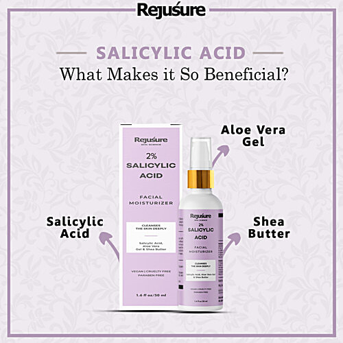 Rejusure Salicylic Acid Moisturiser For Acne - Non-Greasy, 50 ml  