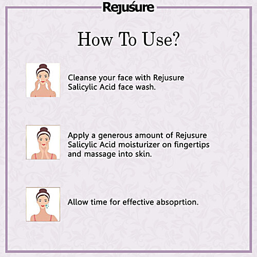 Rejusure Salicylic Acid Moisturiser For Acne - Non-Greasy, 50 ml  