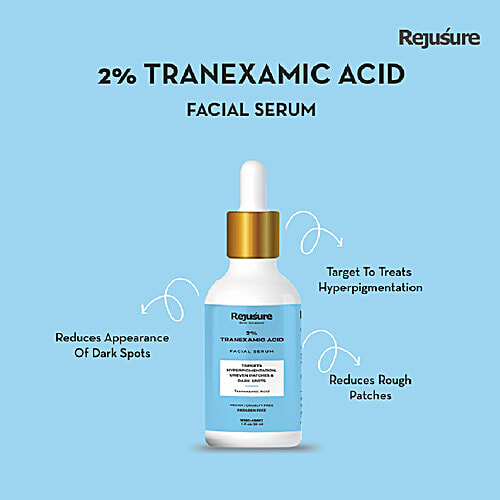 Rejusure Face Serum for Hyperpigmentation, Uneven Patches & Dark Spots - Tranexamic Acid 2%, 30 ml  
