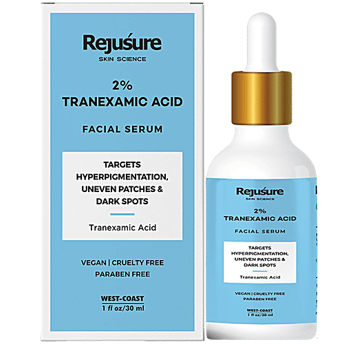 Rejusure Face Serum for Hyperpigmentation, Uneven Patches & Dark Spots - Tranexamic Acid 2%, 30 ml  
