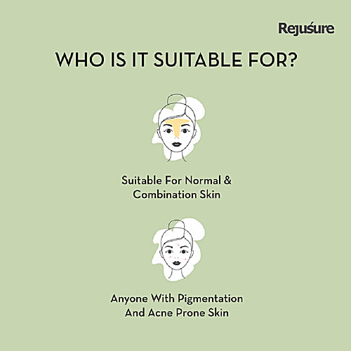 Rejusure Facial Moisturiser For Active Acne, Clears Pores, Fights Blemishes & Exfoliates - AHA 0.5% + BHA 0.5%, 50 ml  