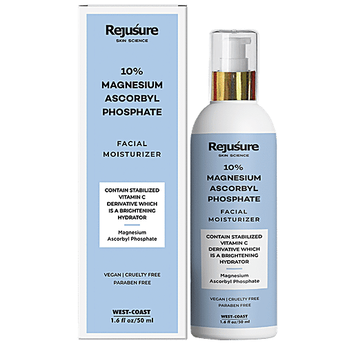 Rejusure 10% Magnesium Ascorbyl Phosphate - Facial Moisturiser For Brightening & Hydrating, 50 ml  
