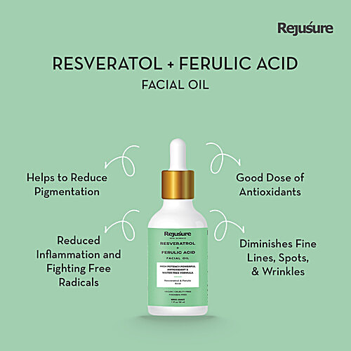 Buy Rejusure Resveratrol & Ferulic Acid Facial Oil High Potency