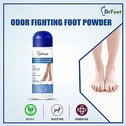 Buy Dr Foot Odour Fighting Foot Powder Eliminates Foot Odour Instantly, Keeps Feet Shoes Fresh
