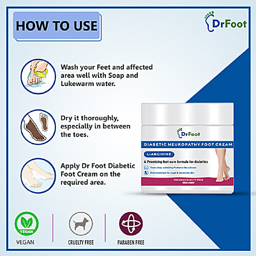 Buy Dr Foot Diabetic Neuropathy Foot Cream LArginine & Dimethicone