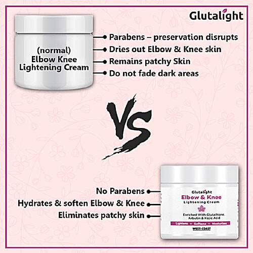 Buy Glutalight Elbow & Knee Lightening Cream With Glutathione, Arbutin & Kojic Acid Online at