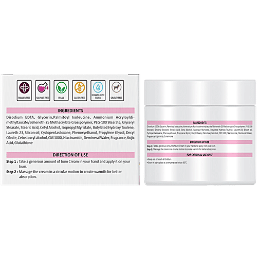 Kozicare Bum Cream With Glutathione, Niacinamide & Kojic Acid, 50 g