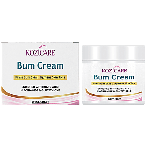 Kozicare Bum Cream With Glutathione, Niacinamide & Kojic Acid, 50 g