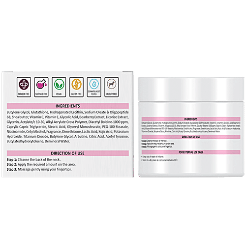 Kozicare Neck firming Cream With Glutathione, Vitamin C, E, Niacinamide & Kojic Acid, 50 g  