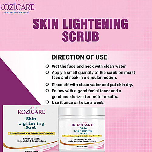 Buy Kozicare Skin Lightening Scrub Deep Cleansing & Exfoliating
