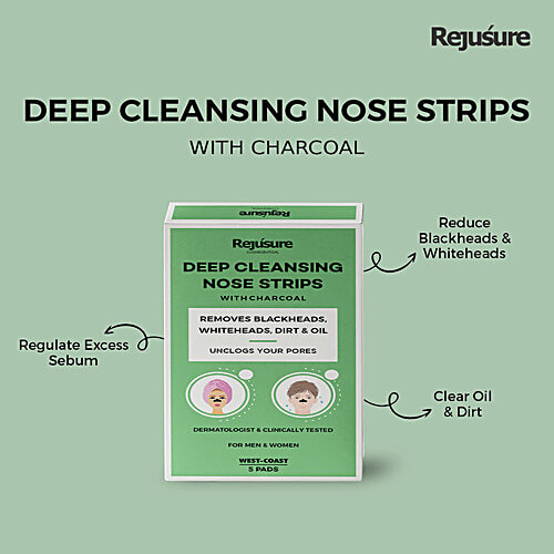 Buy Rejusure Deep Cleansing Nose Strips With Charcoal Removes