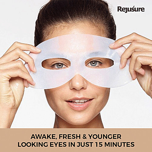 Rejusure Eye Brightening Serum Mask - Reduces Fine Lines, Maintains Elasticity & Nourish Your Skin, Dermatologist & Clinically Tested, For Men & Women, 1 pc (Pack of 2) 