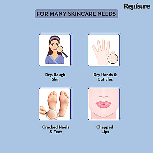 Rejusure Aqueous Cream For Fast Acting For Dry/Itchy/Sensitive Skin, Safe For Kids & Adults, Softens & Moisturises Skin, 100 g