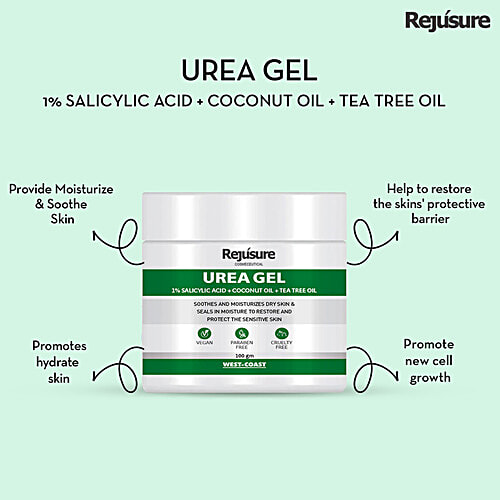 Buy Rejusure Urea Gel With 1 Salicylic Acid + Coconut Oil + Tea Tree