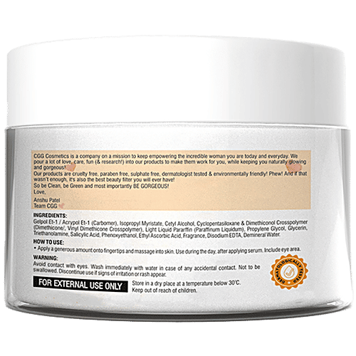 CGG Cosmetics Vitamin C Water Gel Moisturiser - 2 In 1 Dark Spots, Glow Boosting & Anti-Aging Formula For All Skin Types, 150 g  