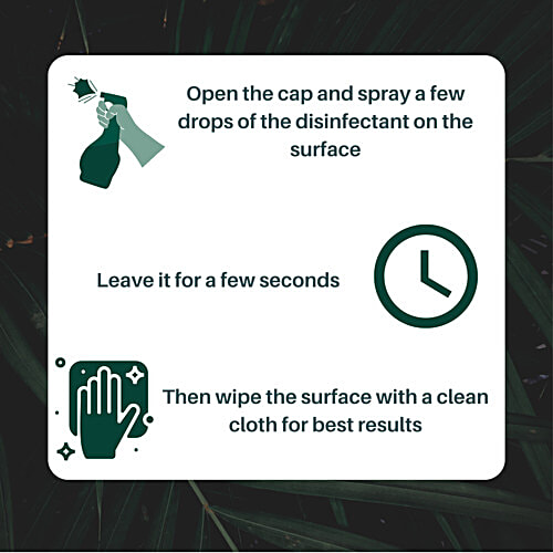 Herbiza Multi- Surface Disinfectant Spray - Rich In Antibacterial & Antimicrobial Properties, 200 ml  Natural Multi Surface
 Kills 99.99% of germs
 Infused with neem leaves oil