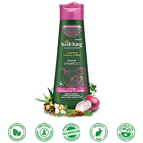 Kesh King Ayurvedic Onion Shampoo - Ayurvedic Hairfall Expert, Reduces Hairfall, Boosts Hair Growth, 300 ml  