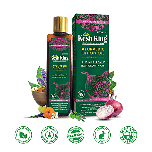 Buy Kesh King Ayurvedic Onion Oil With 21 Herbs, Reduces Hairfall
