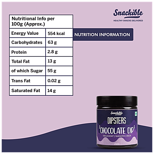 Buy Snackible Dipsters Chocolate Dip Smooth, Rich, Sweet Online at