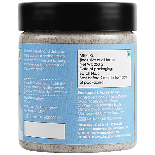 Snackible Dipsters Cookies & Cream Dip - Smooth, Rich, Sweet, 250 g Container 