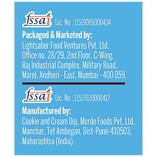 Snackible Dipsters Cookies & Cream Dip - Smooth, Rich, Sweet, 250 g Container 