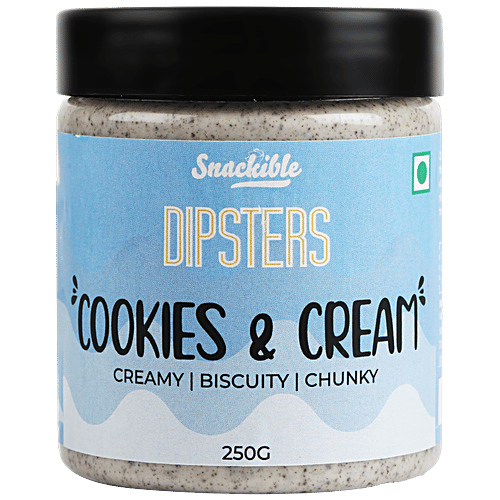 Snackible Dipsters Cookies & Cream Dip - Smooth, Rich, Sweet, 250 g Container 