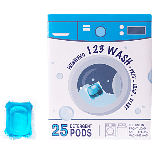 Buy FRESHENGO 123 Wash Detergent Pods Removes Tough Stains, Used For Front & Top Load Machines
