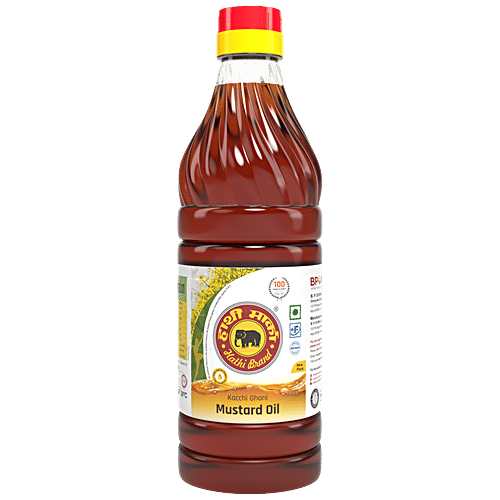 Buy Hathi Mustard Oil Pungent Flavour, For Healthy Dishes, Free From