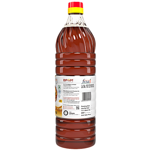 Hathi  Mustard Oil - Pungent Flavour, For Healthy Dishes, Free From Cholesterol & Trans-Fat, 1 L Bottle 