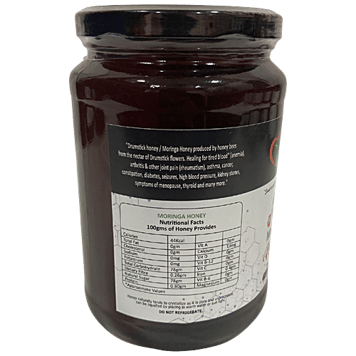 NutriCrush Healthy Lifestyle Moringa Honey - Improves Immunity, Prevents Liver Disease, Anaemia, Arthritis, Diabetes, 1 kg Jar