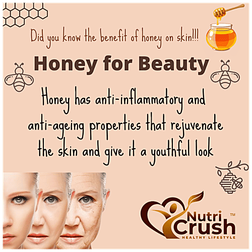 NutriCrush Healthy Lifestyle Moringa Honey - Improves Immunity, Prevents Liver Disease, Anaemia, Arthritis, Diabetes, 1 kg Jar