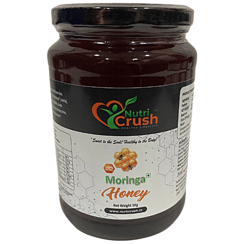 NutriCrush Healthy Lifestyle Moringa Honey - Improves Immunity, Prevents Liver Disease, Anaemia, Arthritis, Diabetes, 1 kg Jar