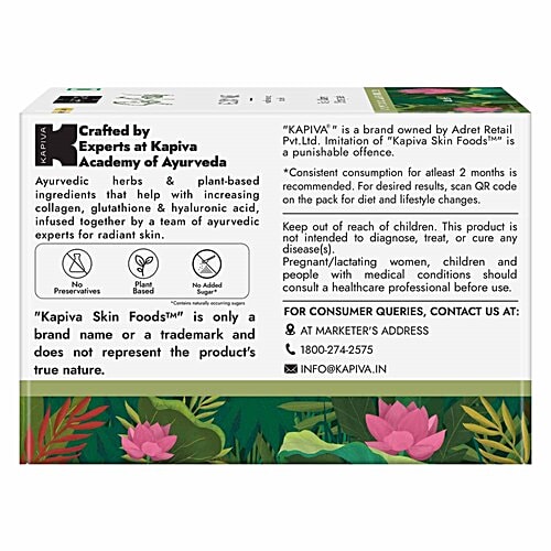 Kapiva Skin Foods - Glow Mix, Ayurvedic Beauty Supplement, for Healthy & Glowing Skin, Rose Flavour, 5 g (30 Sachets)