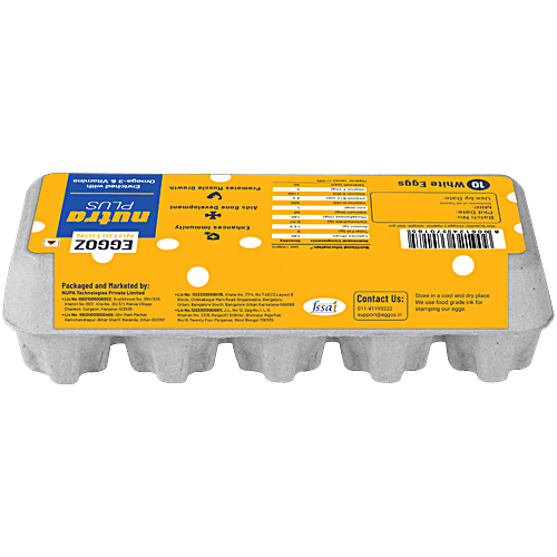 Eggoz Nutrition Nutra Eggs - Rich In Omega 3, Vitamin D and B12, 10 pcs