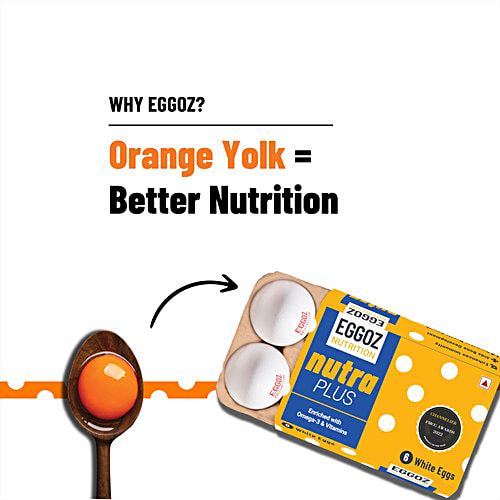 Eggoz Nutrition Nutra Eggs - Rich In Omega 3, Vitamin D and B12, 10 pcs