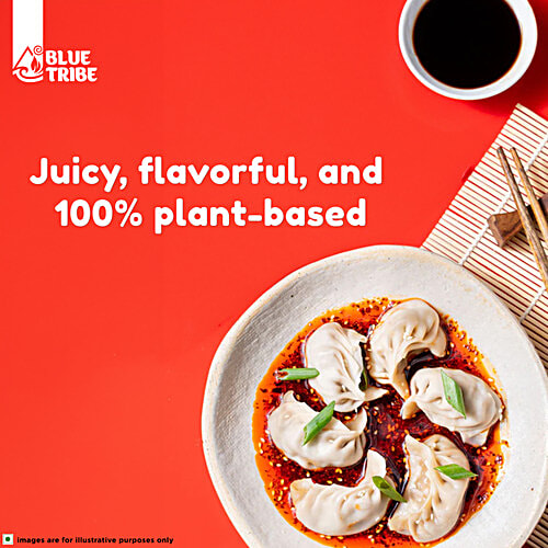 Blue Tribe Foods Plant-Based Momos, 14 pcs Zero Preservatives & Cholesterol